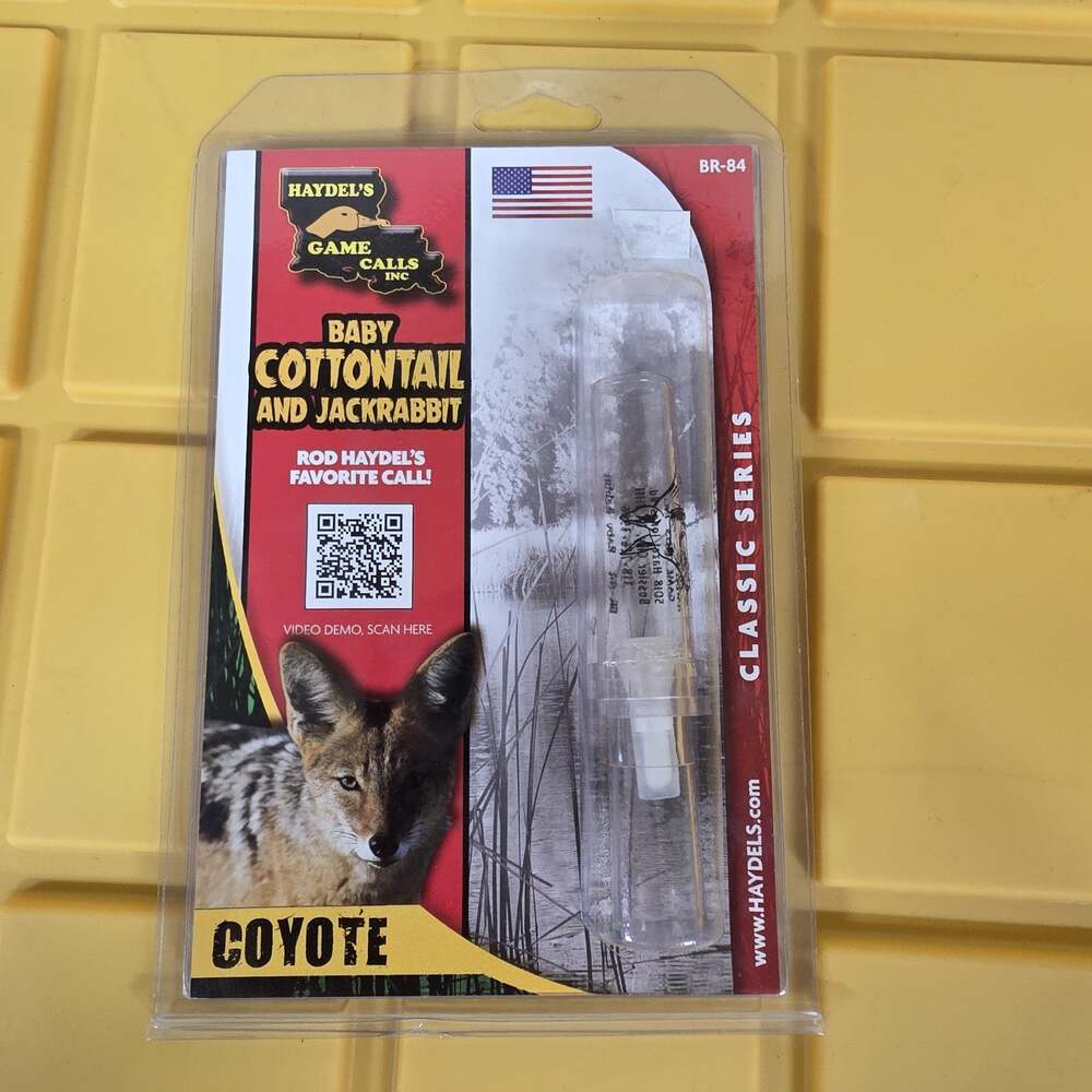 Haydel’s BR-84 Baby Cottontail & Jackrabbit Predator Call Coyote New Package
